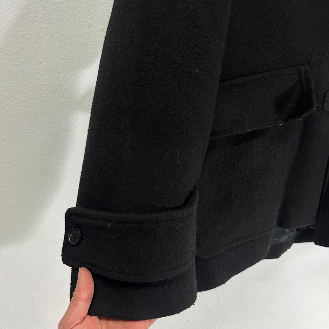 M 100 파르티멘토 블랙 울 더플코트 떡볶이코트 상품이미지2