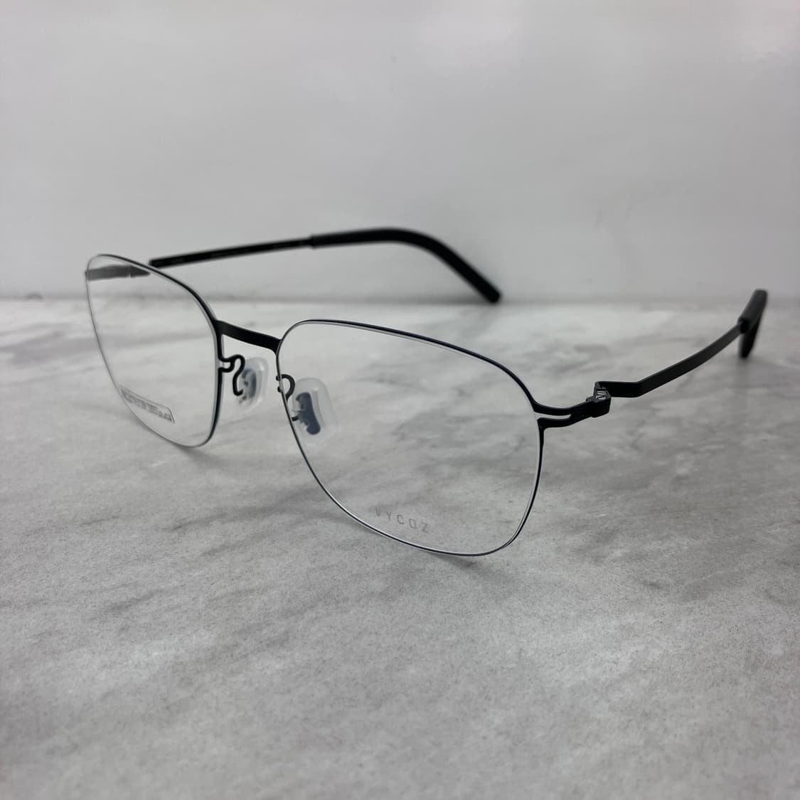 B95 바이코즈 VYCOZ 매트블랙 스퀘어 역산각 메탈테 안경 상품이미지8
