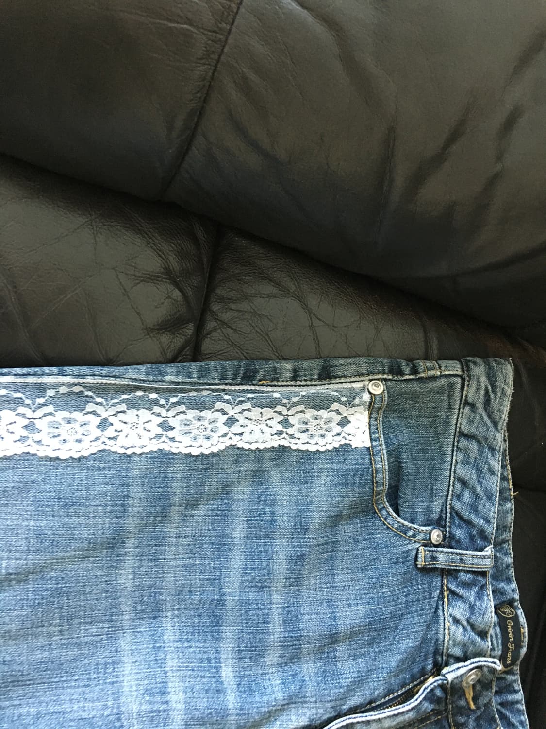 vintage lace trim jeans 상품이미지6