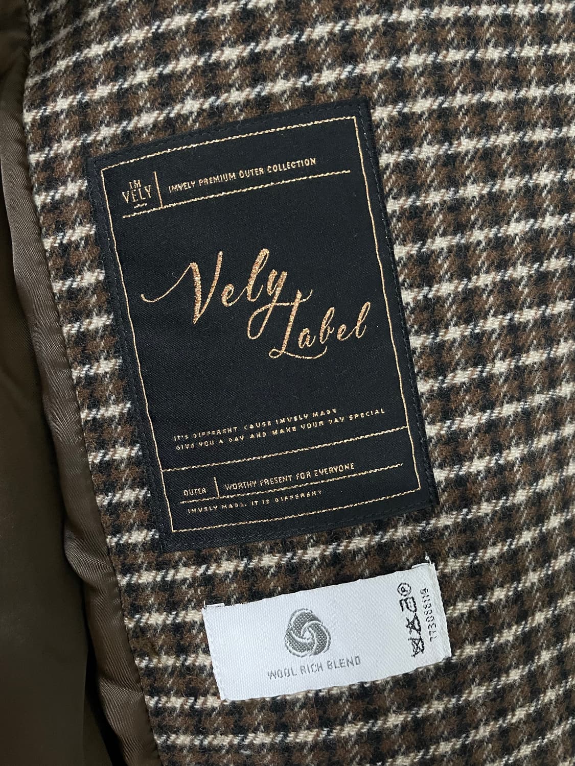 IMVELY 프리미엄 블리라벨 울 체크 더블 롱코트 프리 상품이미지9