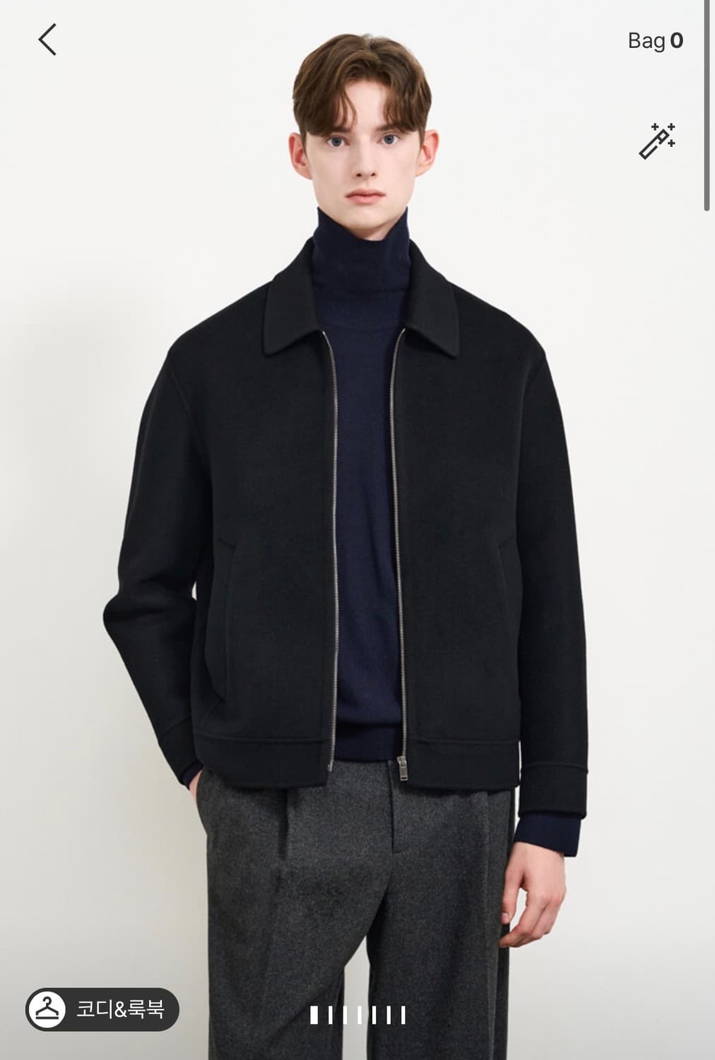 타임옴므 캐시미어 블렌드 집업 칼라 점퍼 팝니다 상품이미지1