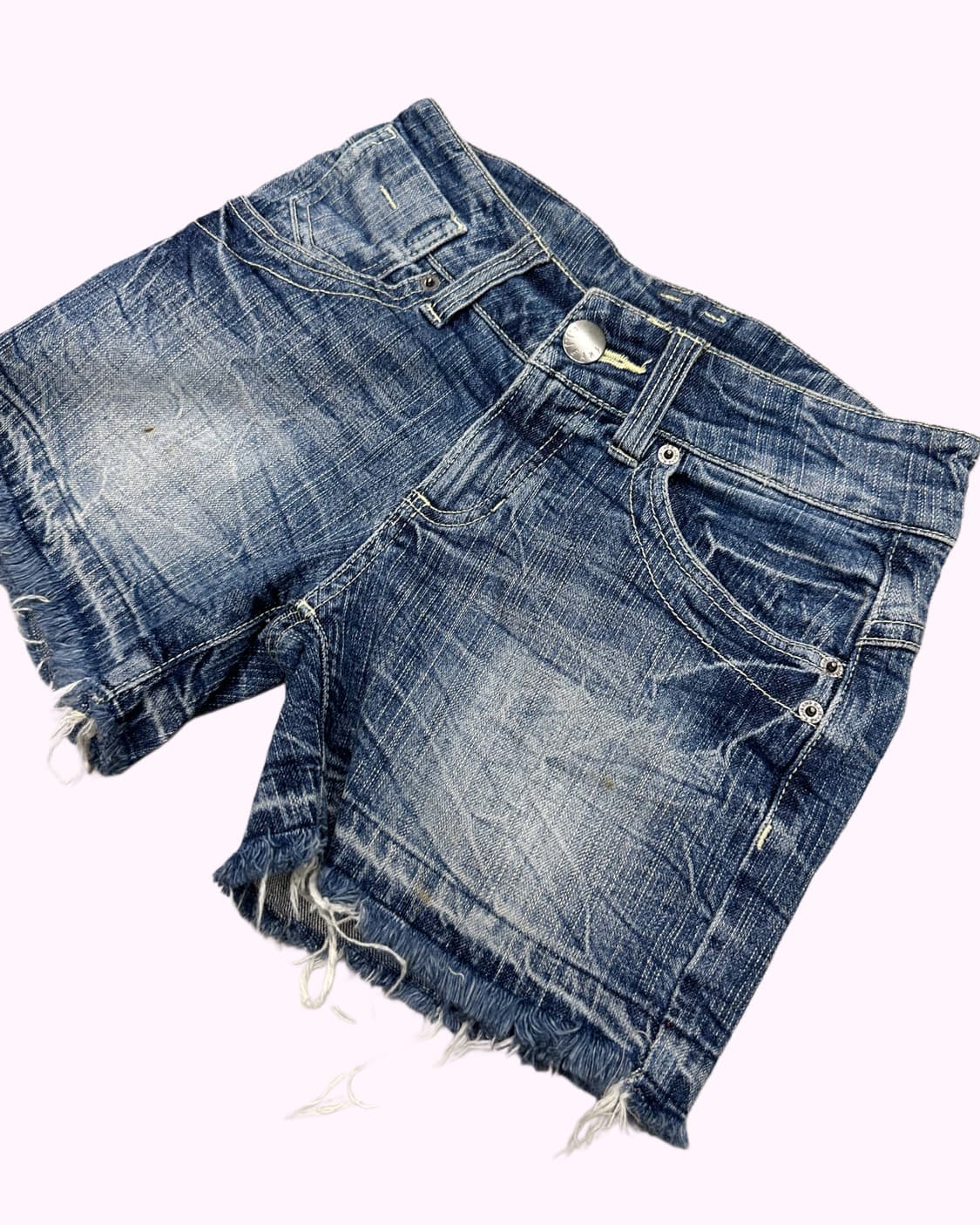 heart cubic denim shorts 상품이미지3