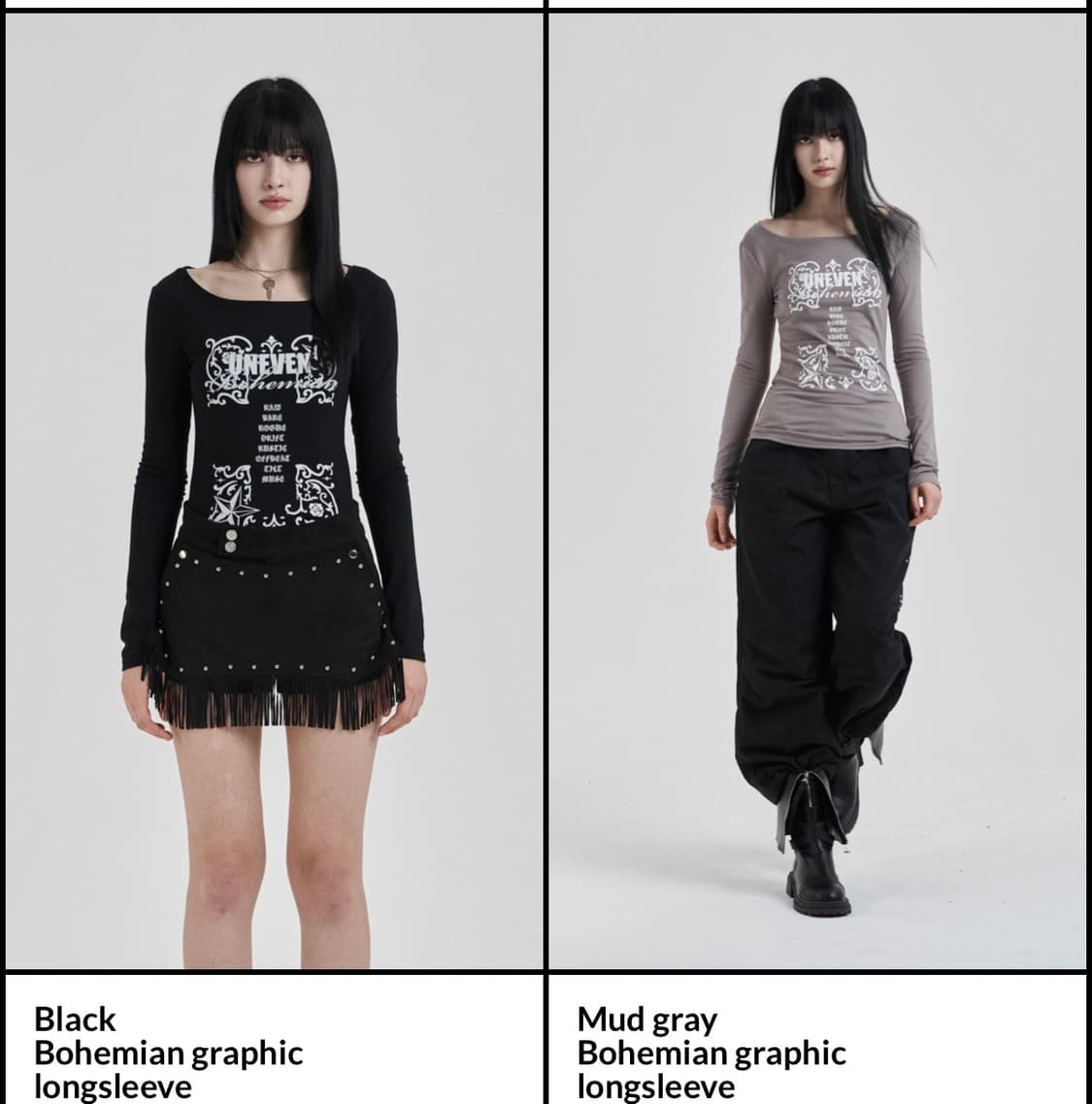 일리오 보헤미안 그래픽 슬리브 그레이 bohemian graphich 상품이미지2