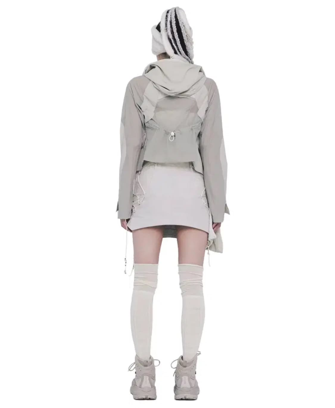 혜인서 크롭 머플러 레이어드 나일론 자켓 해 상품이미지3