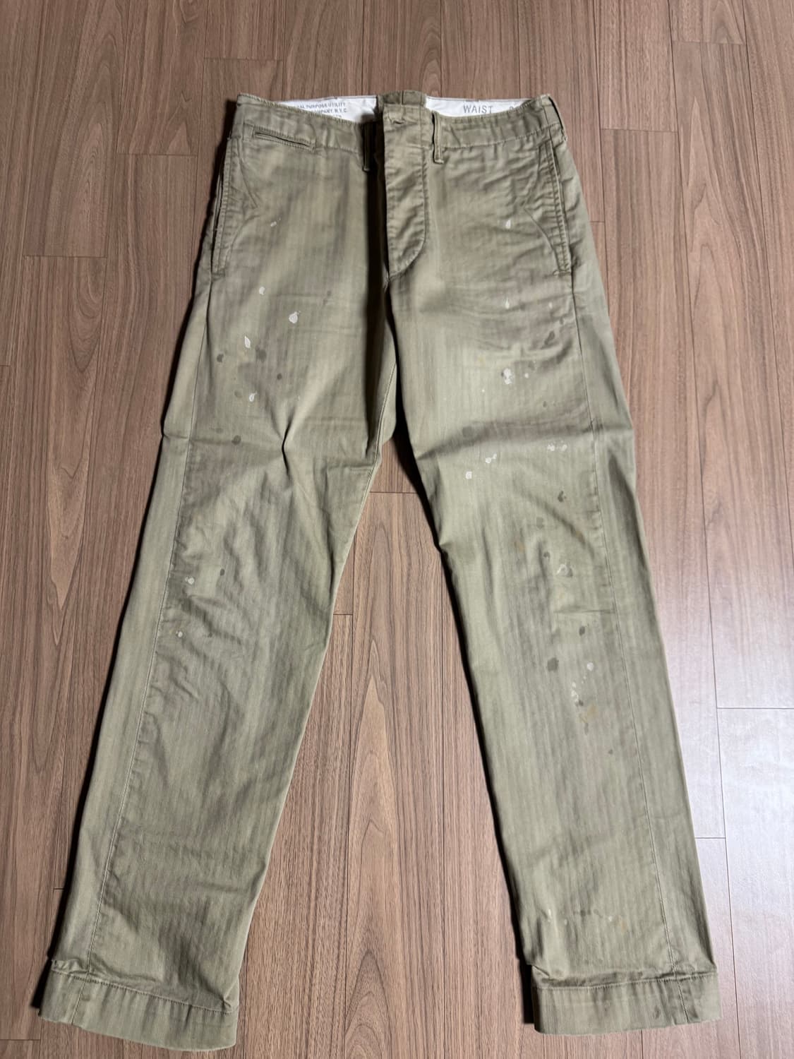 RRL(더블알엘) 페인트 스플래터 헤링본 트윌 오피서 치노 팬츠30/30 상품이미지1