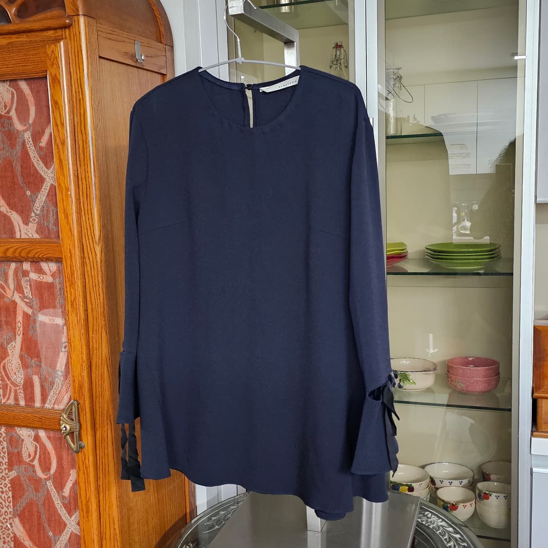 55)[레니본] 정품다크네이비블라우스 상품이미지2