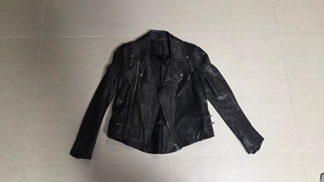 SYSTEM  시스템 천연 양가죽 라이더 가죽 자켓 상품이미지1