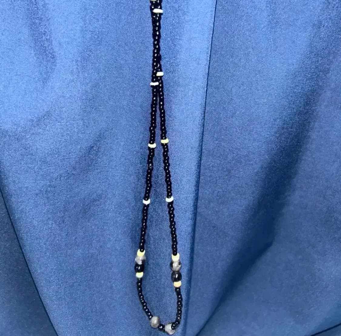 빈티지 비즈 심플 블랙 목걸이 / black simple necklace 상품이미지1