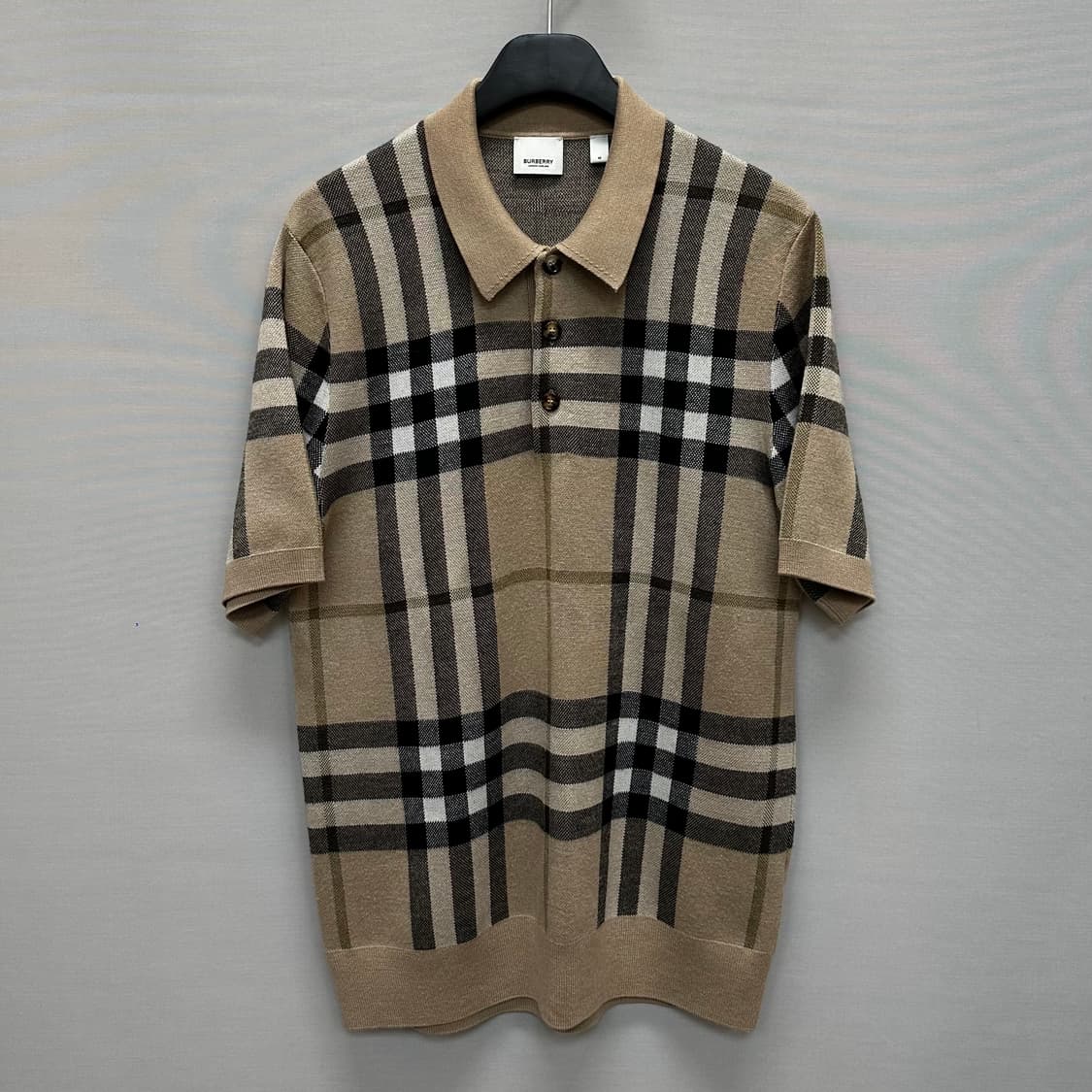 버버리 체크 니트 카라 반팔티 ( 95~100 ) 상품이미지1