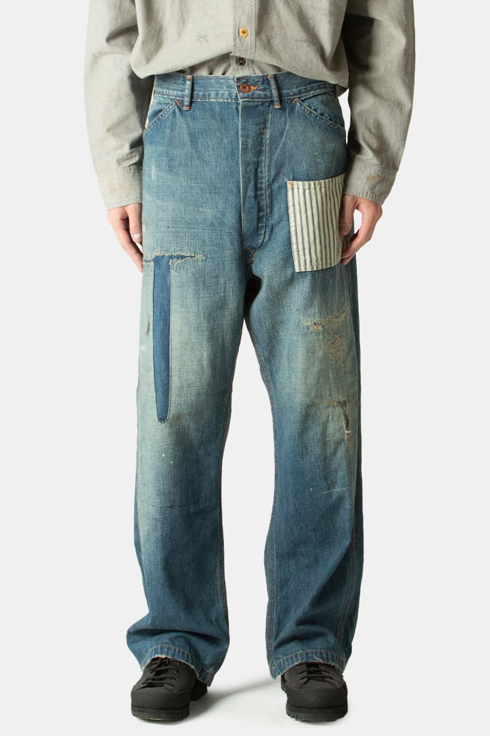 L) Bowwow 바우와우 프리즈너 리페어 에이징 데님팬츠 상품이미지5