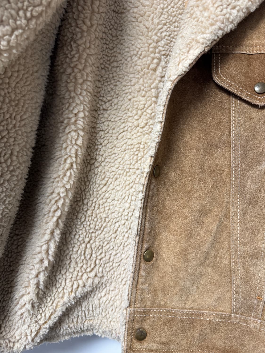 JC PENNEY 카우레더 쉐르파 자켓 빈티지 80s L 상품이미지6