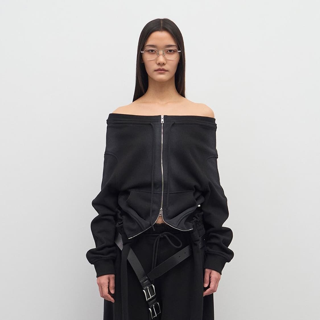 LCDC 워시드 집업 블랙 상품이미지1