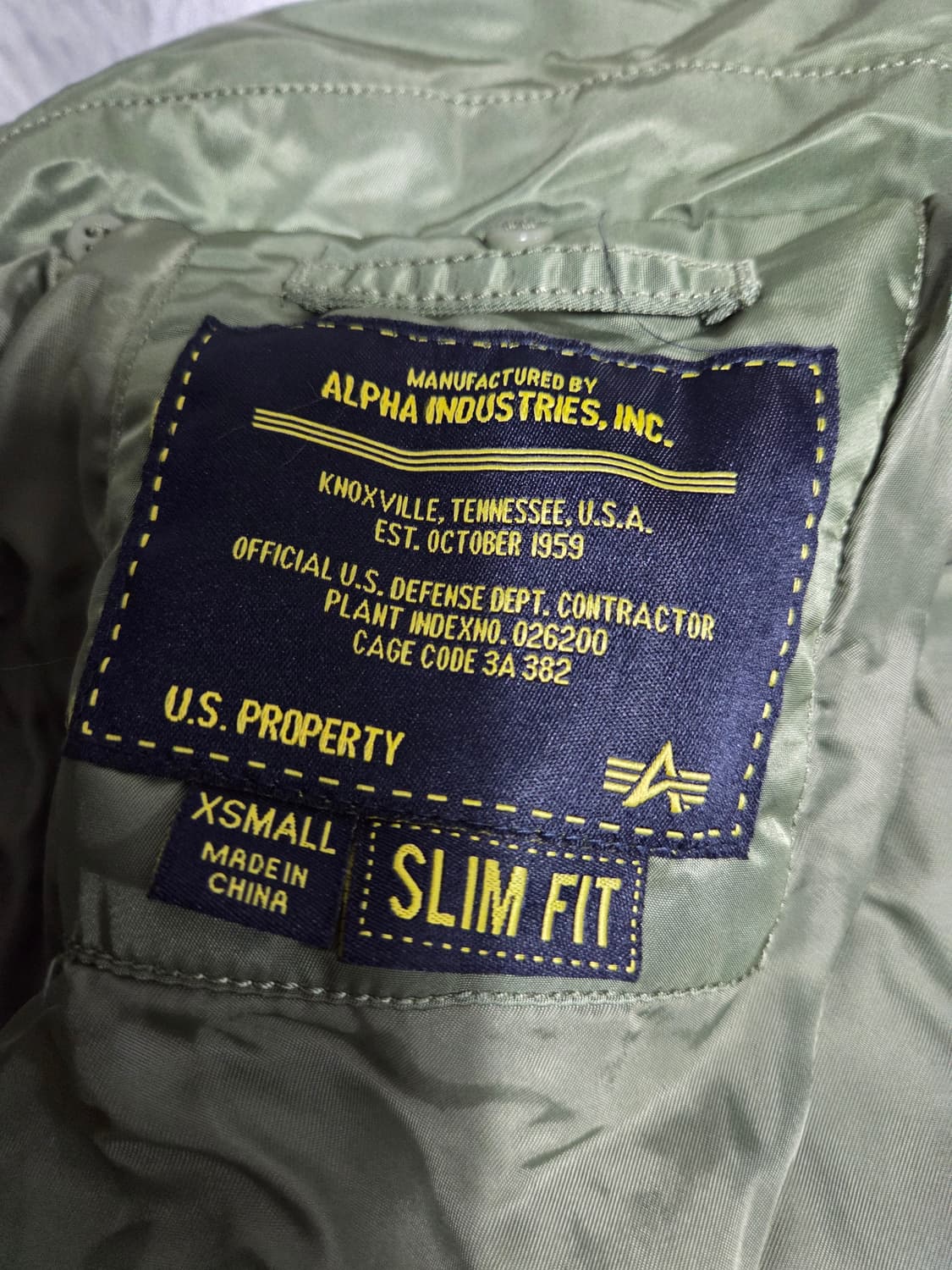 알파인더스트리 MA-1 봄버 자켓 카키 상품이미지3