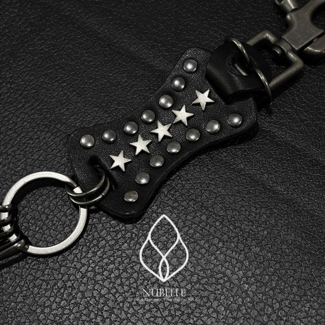 🌗 Star leather keyring / 빈티지 스타 가죽 키링 상품이미지5