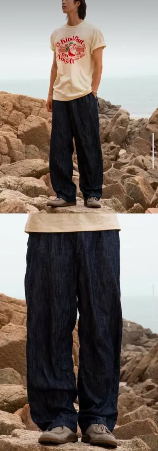 [콜드웜] 라이트 테이퍼드 진(청바지) 인디고블루 XL 상품이미지2