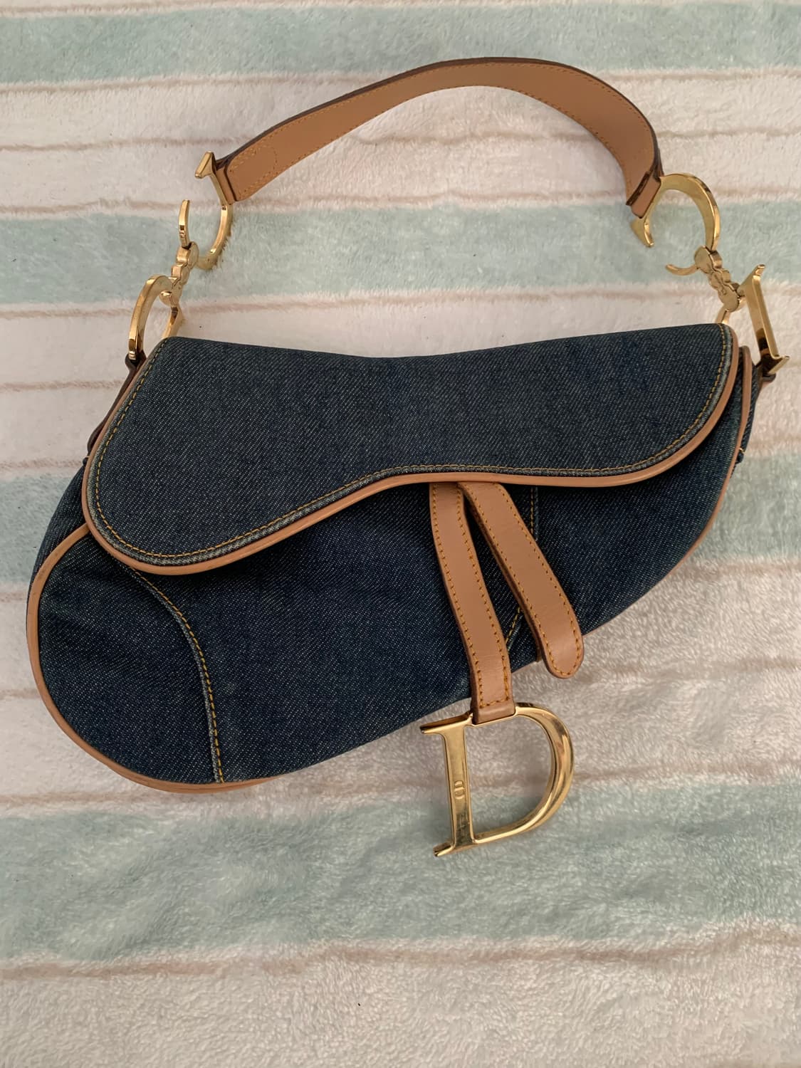 디올 데님 새들백 희귀피스 정품 가방 상품이미지3