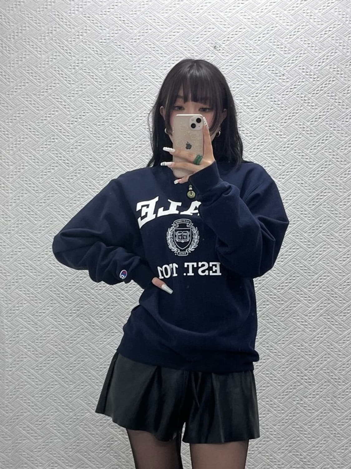 챔피온 올드스쿨 레트로 빈티지 예일 빅로고 맨투맨 S C11030 상품이미지2