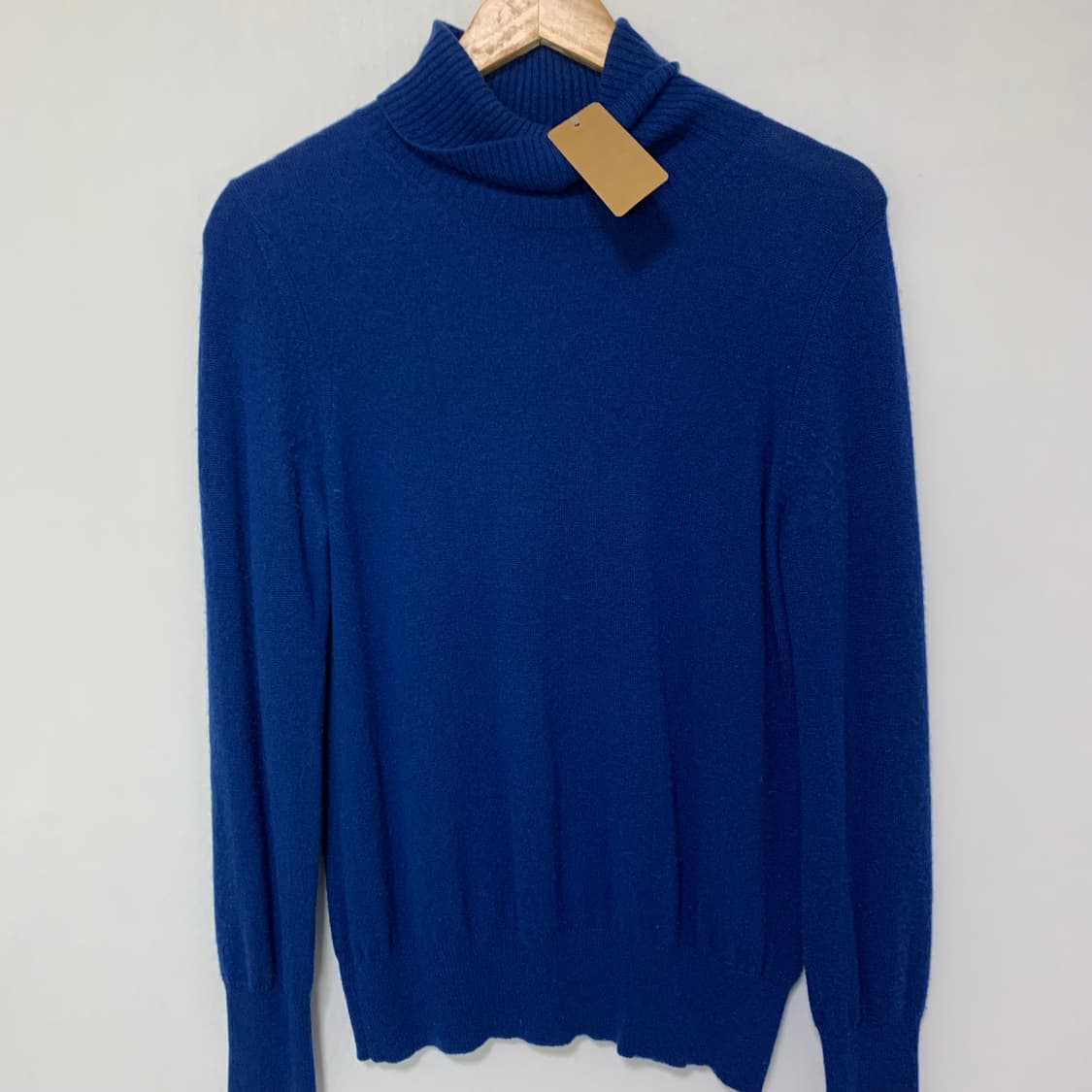 블루 목폴라 니트 빈티지 캐시미어 100 여성 스웨터 상품이미지2