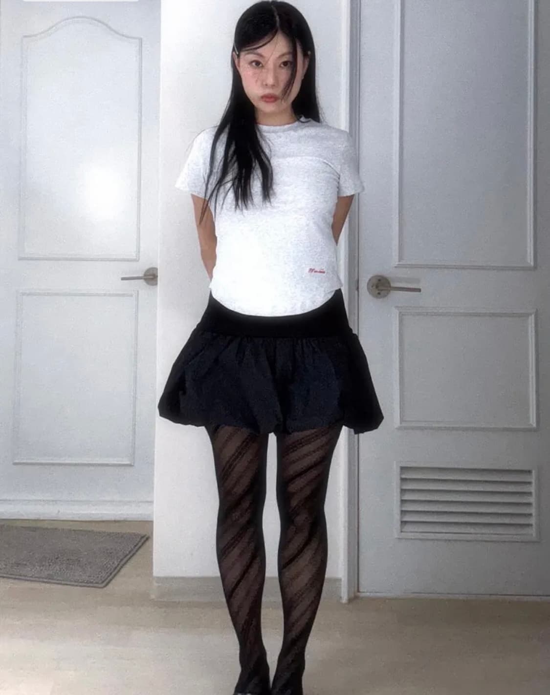 파르티멘토 우먼 2way 퍼프 스커트 블랙 S 상품이미지2