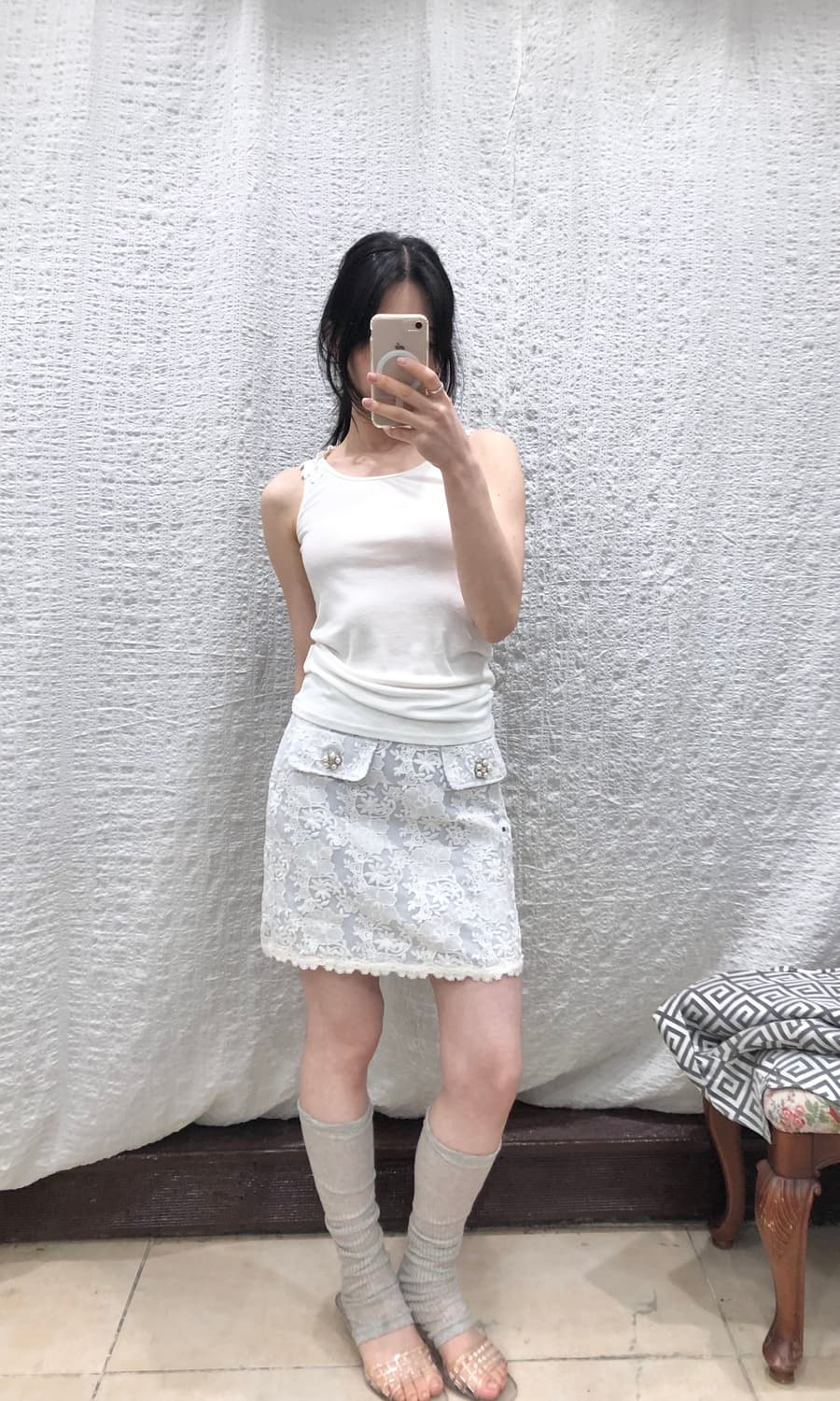 Lace whisper midi skirt 상품이미지2