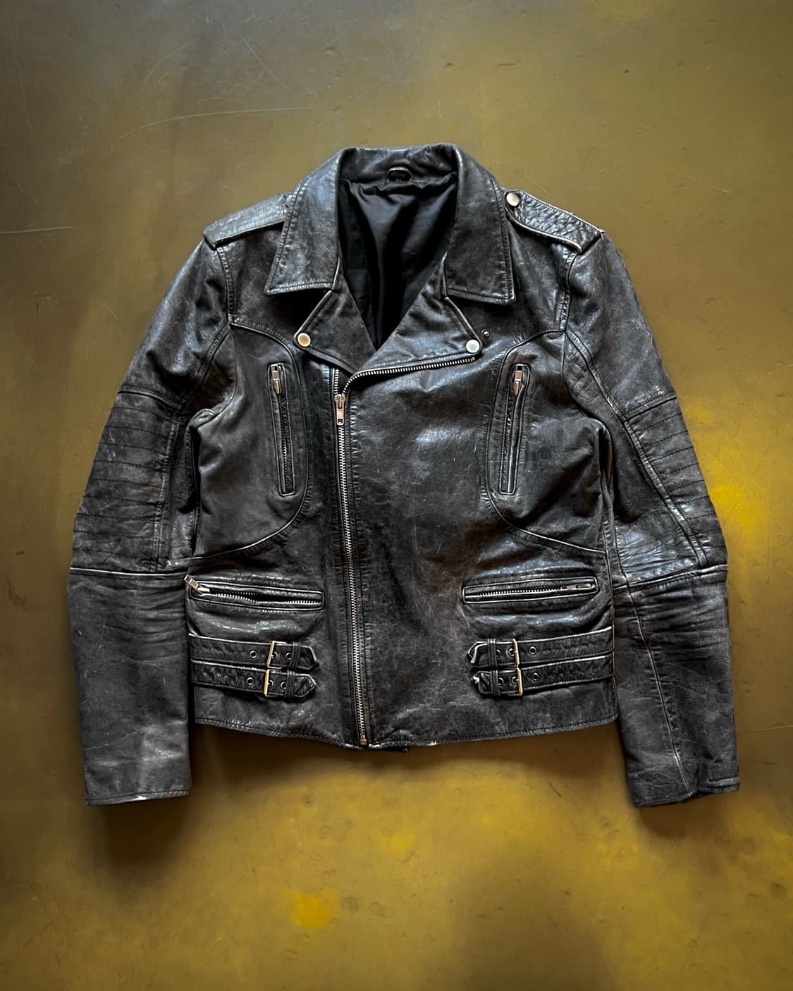 Italian Vintage Real Leather Rider JK 상품이미지3