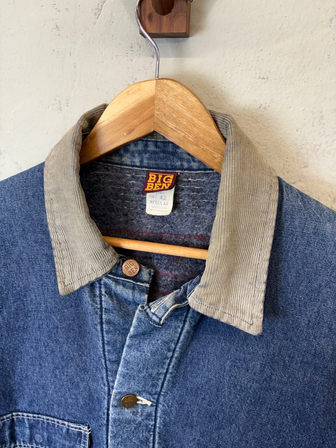 빅벤 랭글러 80s USA 데님 블랭킷 커버올 자켓 상품이미지4