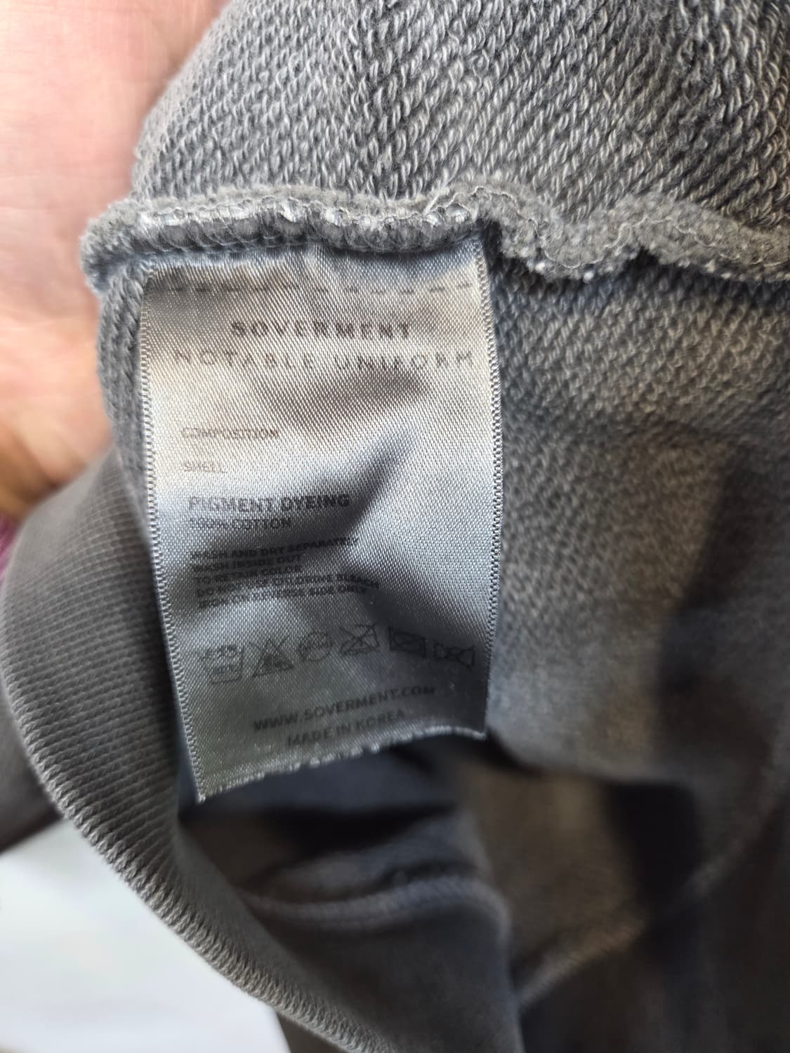 소버먼트 피그먼트 맨투맨 차콜 m 상품이미지4