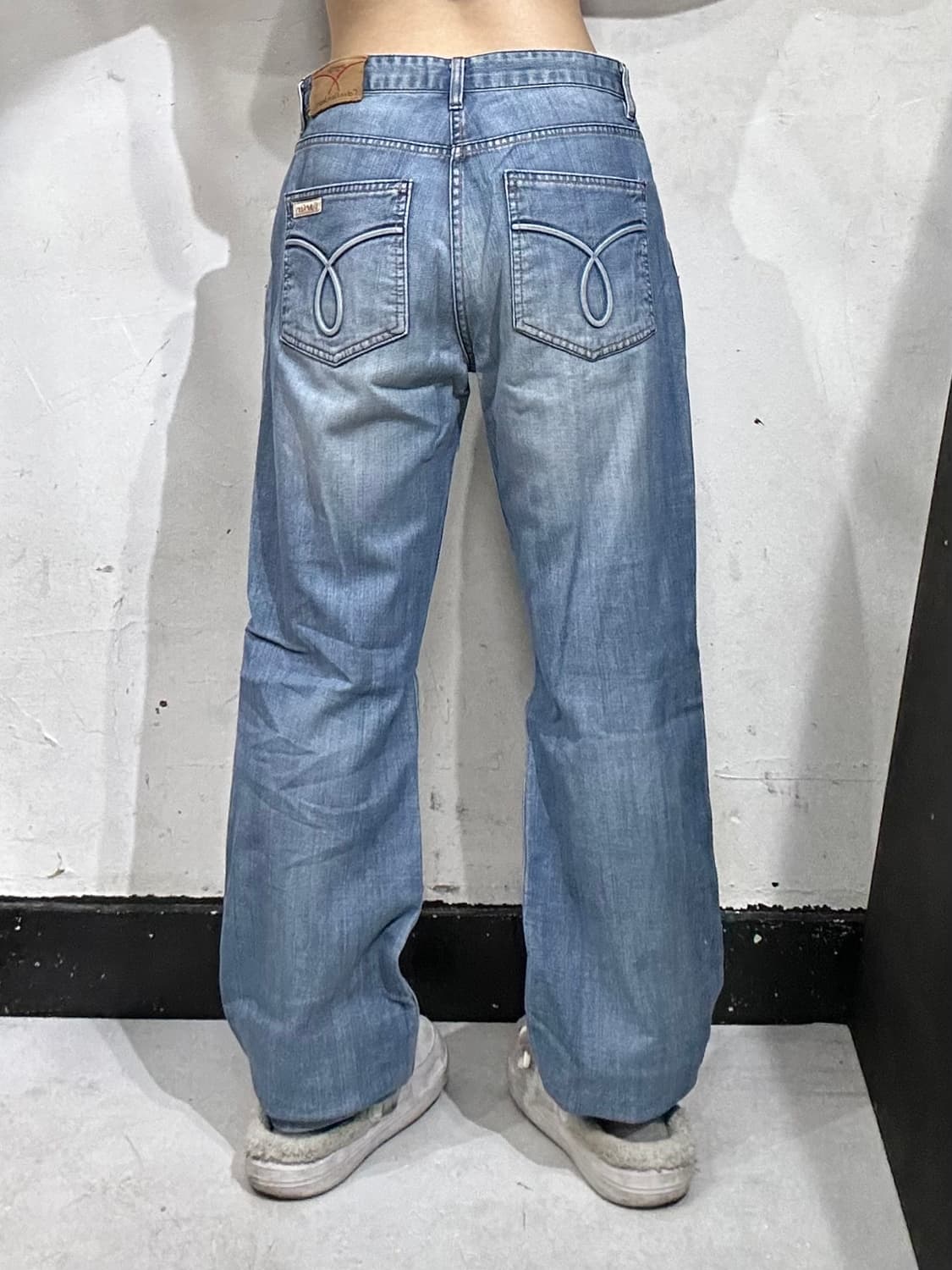 CK 캘빈 클라인 와이드 연청 데님 팬츠 청바지  상품이미지3