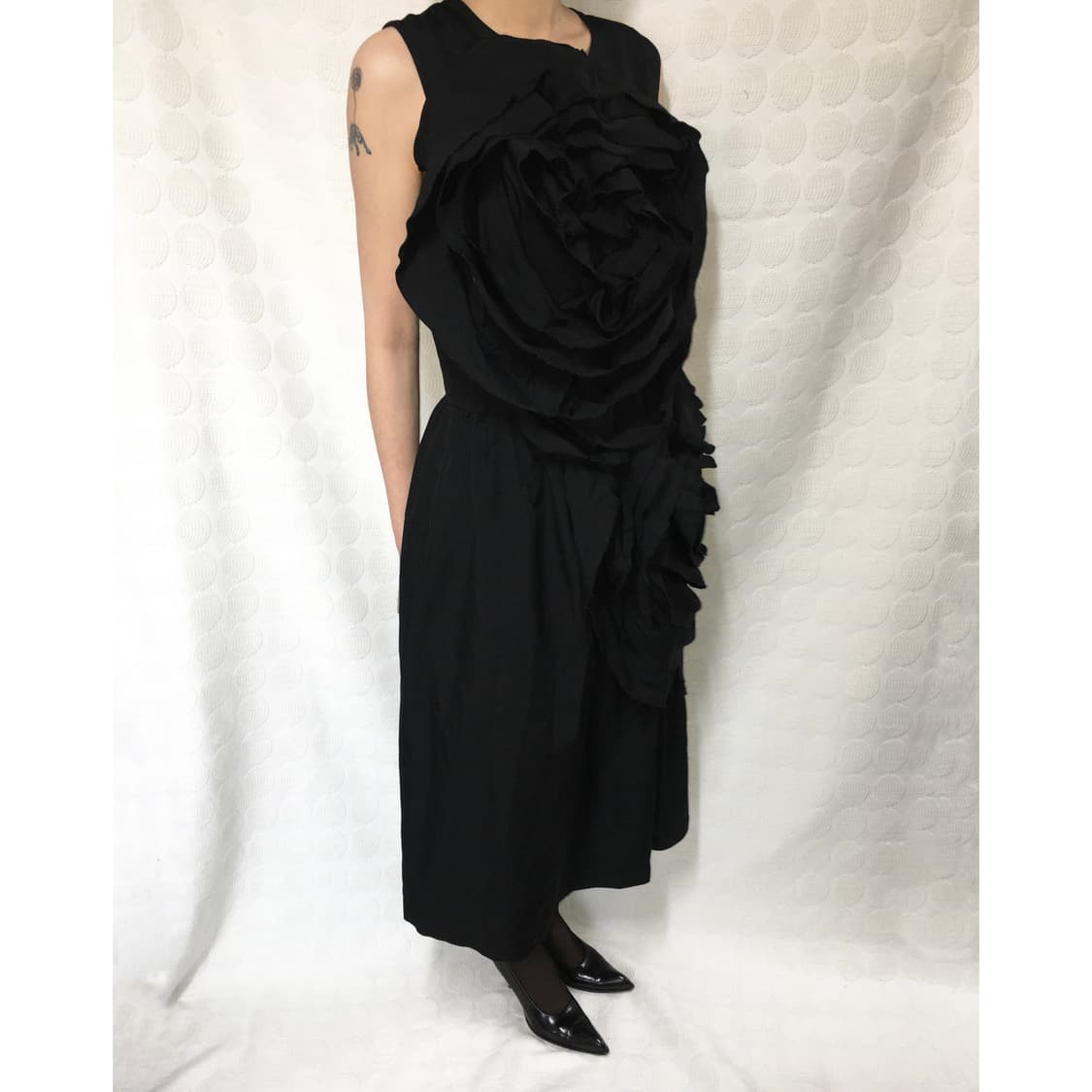 꼼데가르송 2015ss 블랙 로즈 드레스 상품이미지1