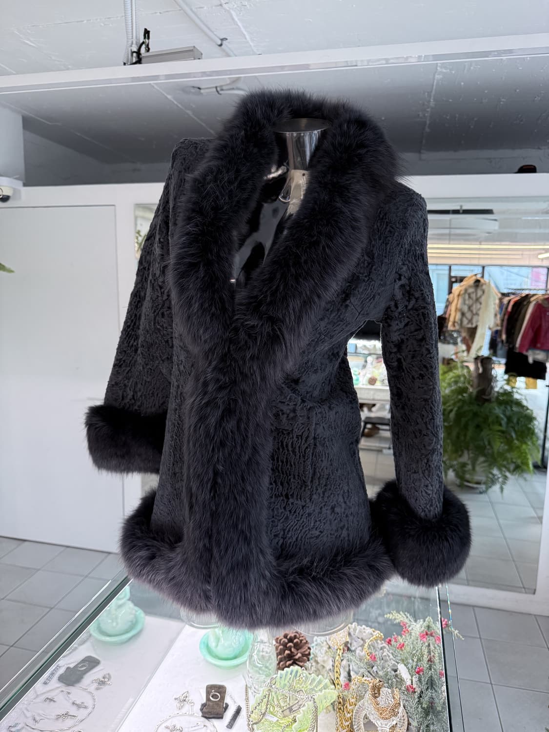 fox fur trim coat 상품이미지2