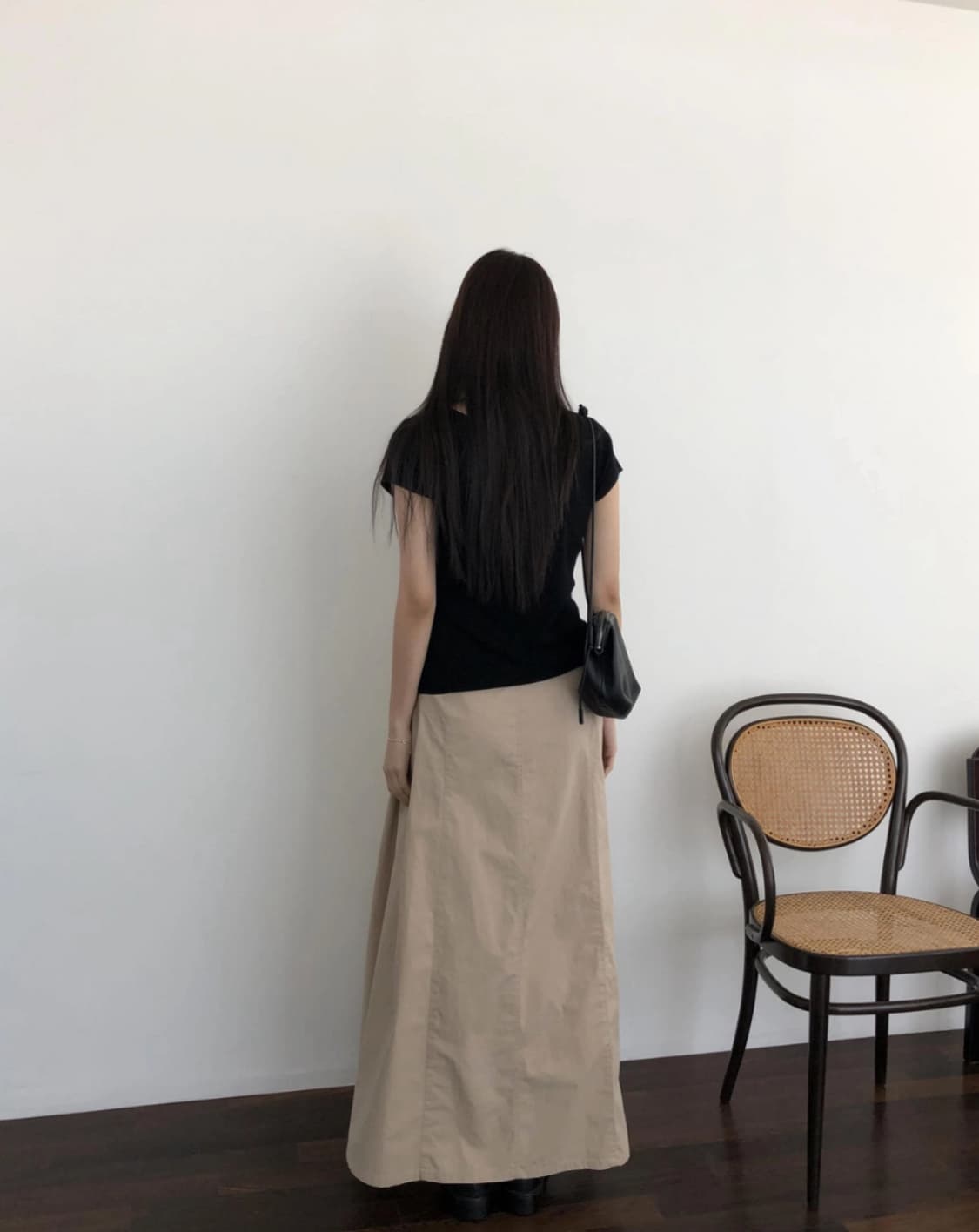 씨유쑨 헤이 맥시 스커트 베이지 s 상품이미지3