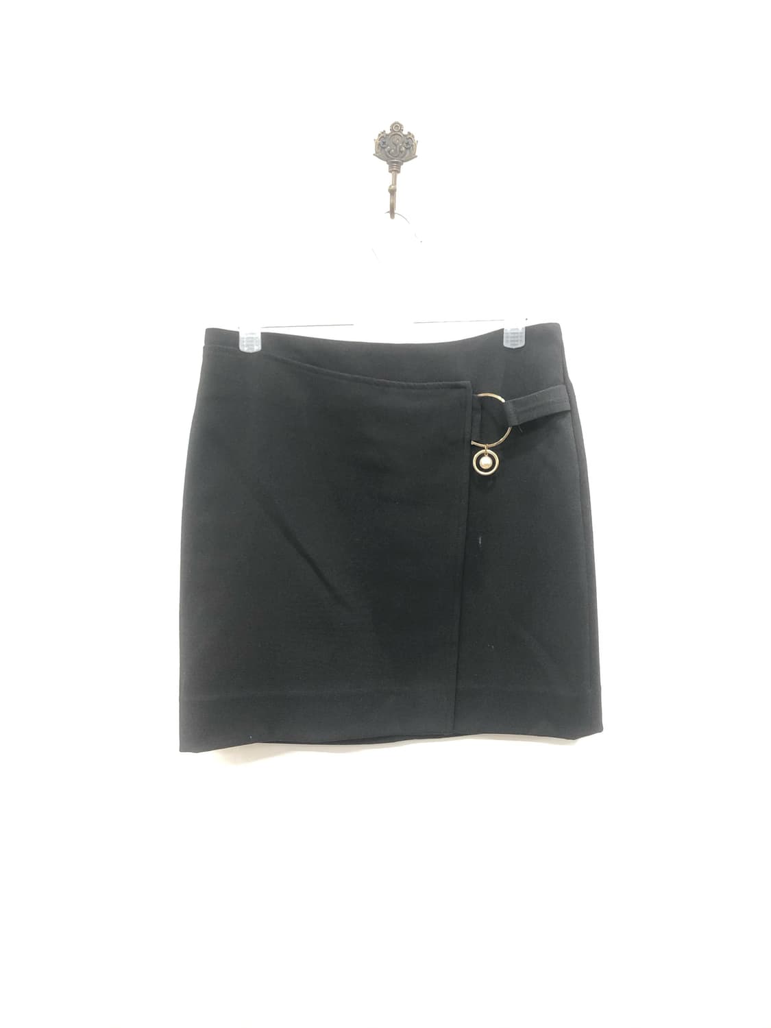 pearl ring point basic black mini skirt  상품이미지2