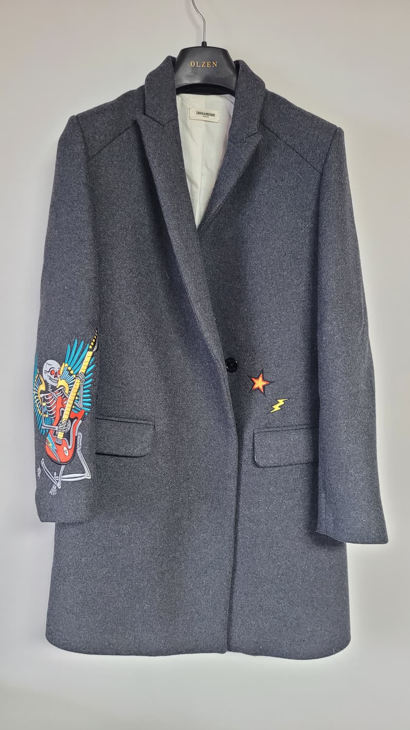 자딕앤볼테르 해골 자수 울 코트 55 상품이미지1