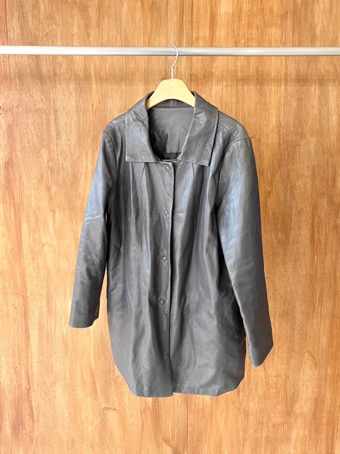 빈티지 레더 하프 코트 상품이미지1