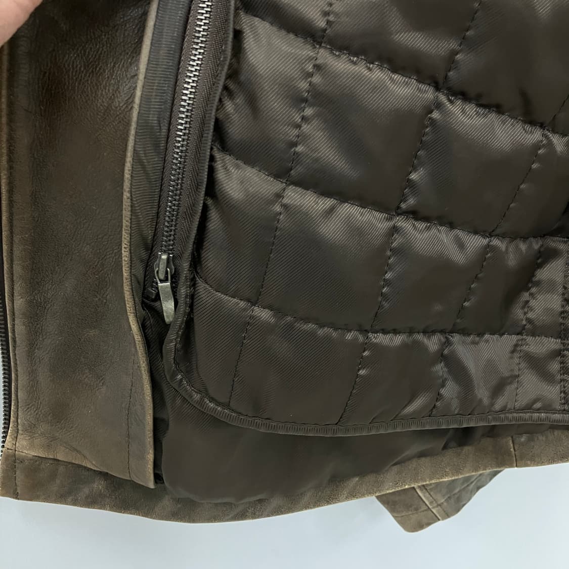 리 빈티지 브라운 산양가죽 자켓 100 상품이미지6