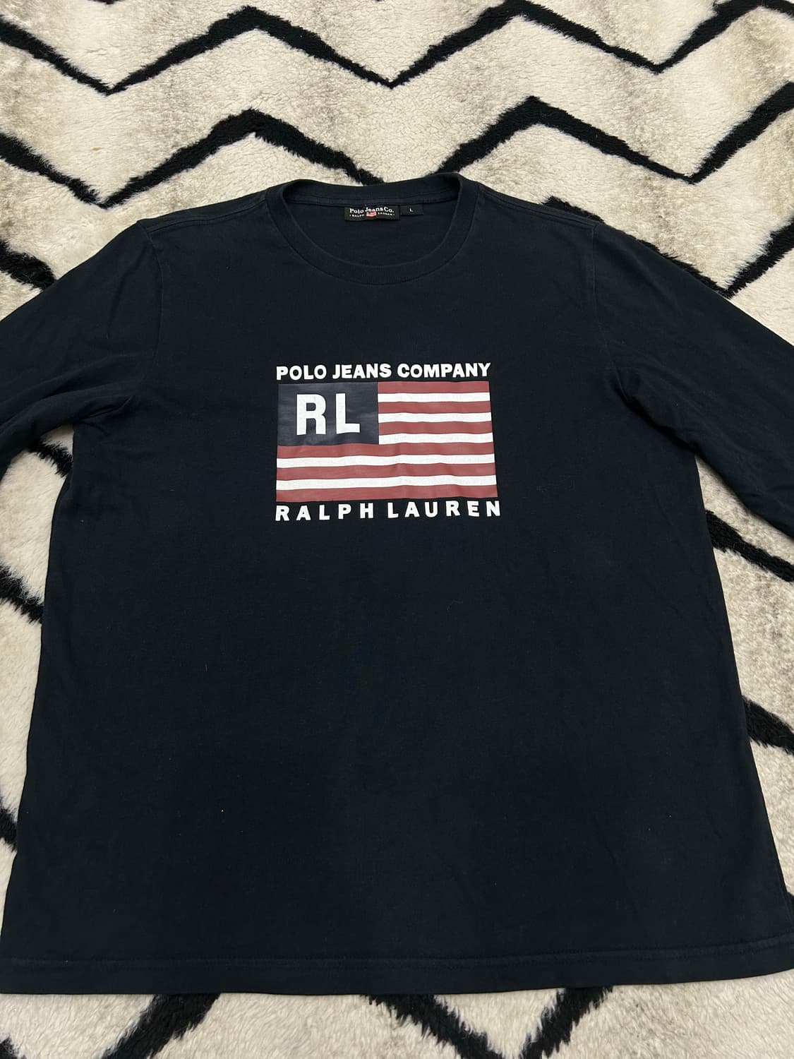 [여성L]90s Polo Jeans 긴팔 롱슬리브/블랙 상품이미지2