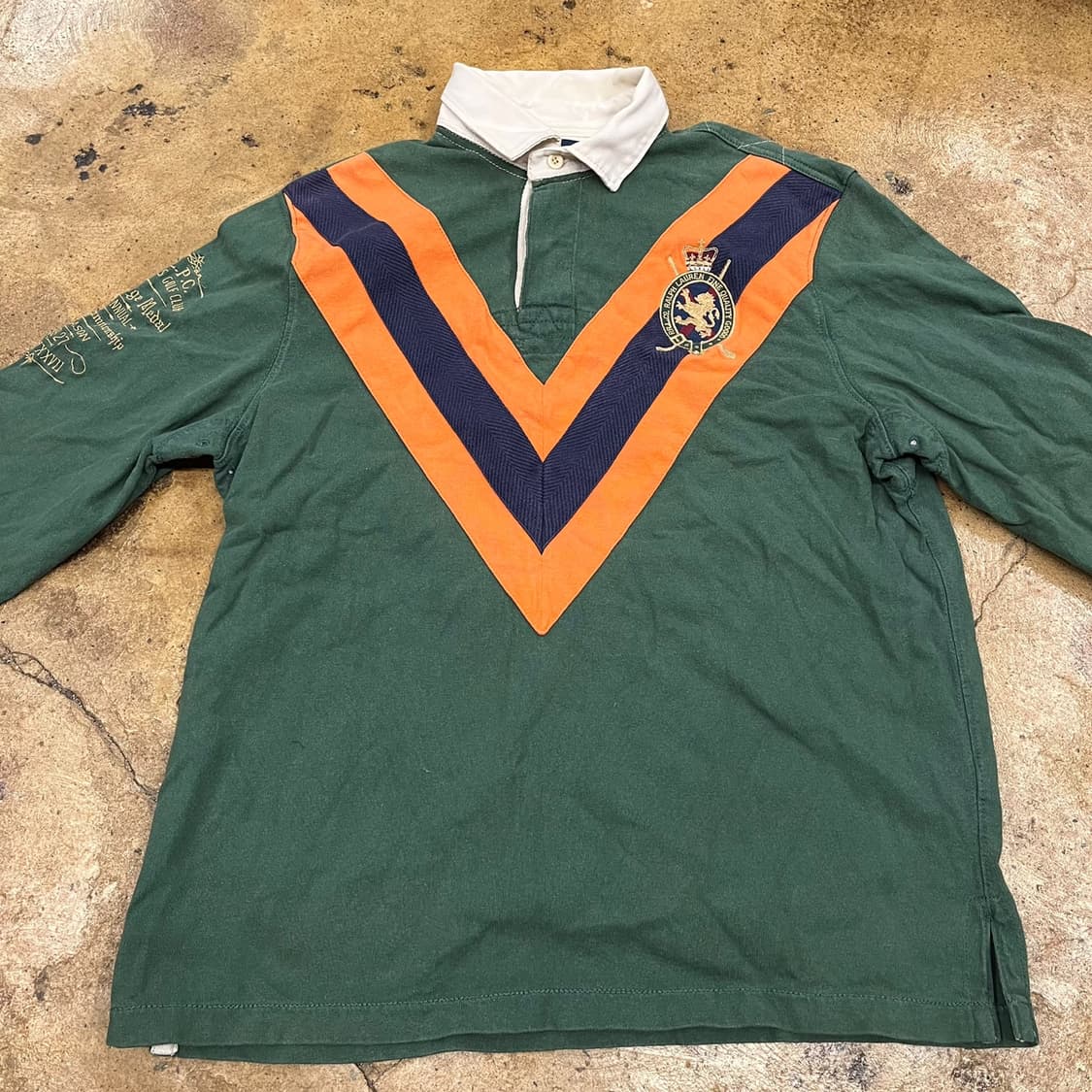 [정품/L] 폴로 랄프로렌 럭비 셔츠 긴팔 그린 b14 상품이미지3