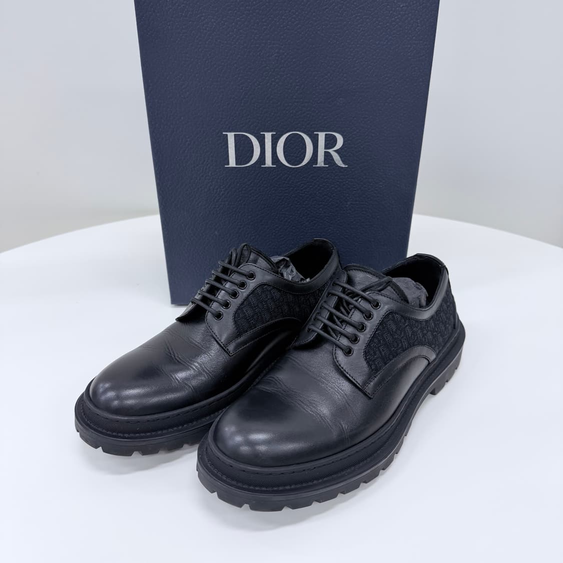 [S+급/250] 디올 오블리크 익스플로러 더비슈즈  블랙 상품이미지1