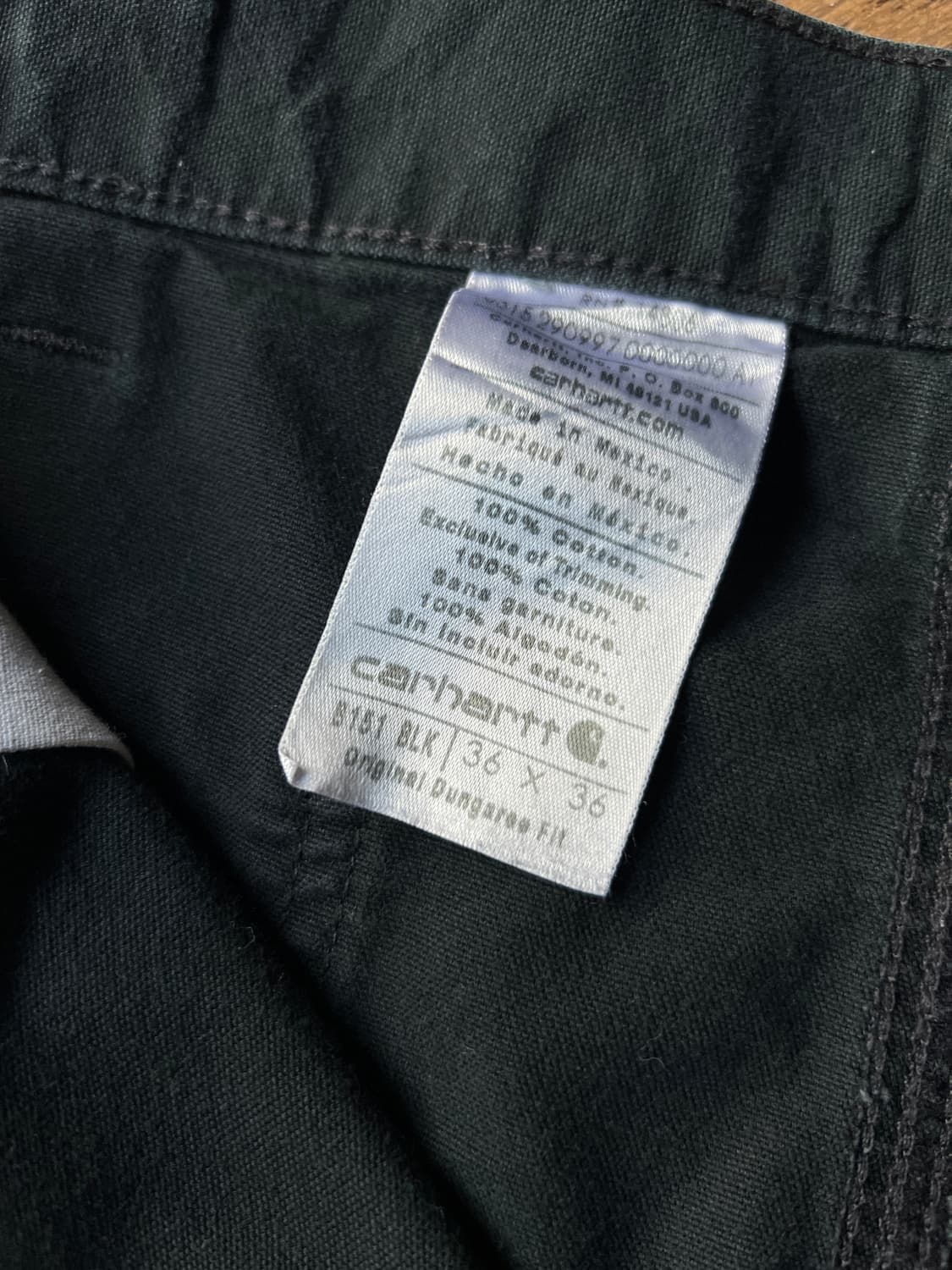 [36]칼하트 USA 덩가리핏 블랙 싱글니 카펜터 워크 팬츠 상품이미지4