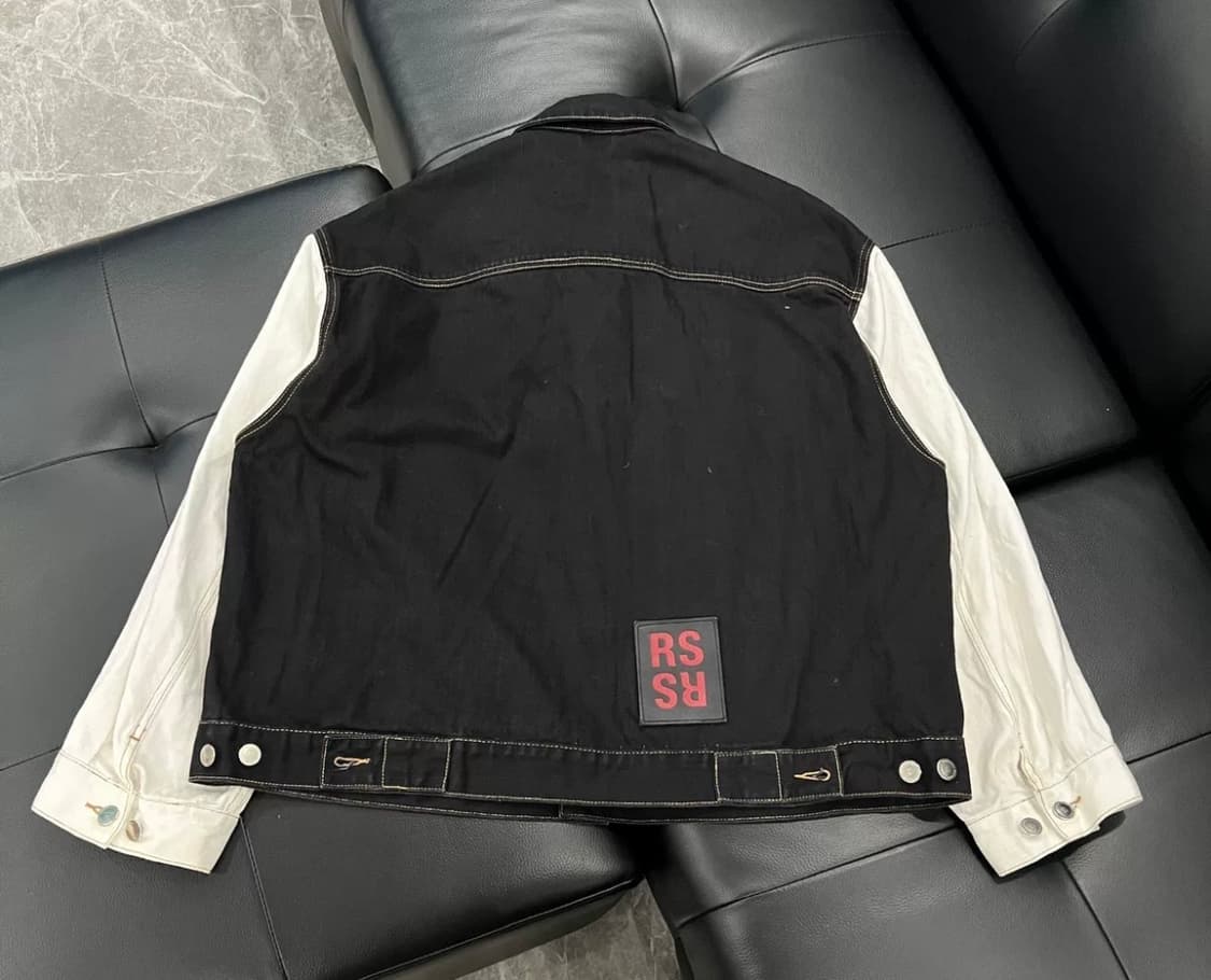 [M] 라프시몬스 투톤 데님 자켓 창모착용 상품이미지3