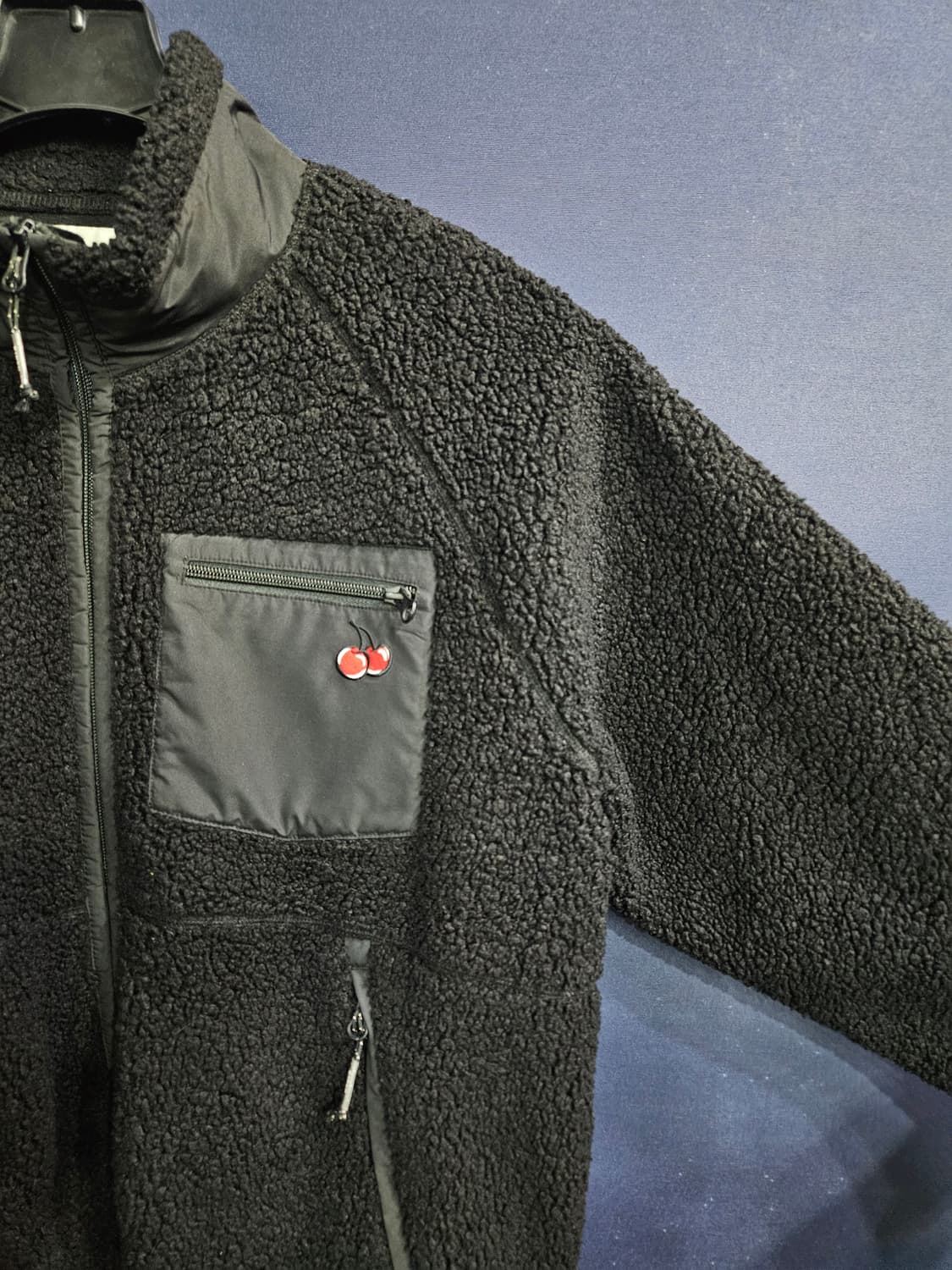 키르시 블랙컬러 남성 오버핏 95 뽀글이 자켓 상품이미지4