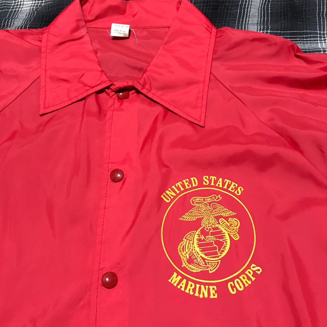 Made usa 데드스탁 usmc 미군 해병대 코치자켓 레드 상품이미지3
