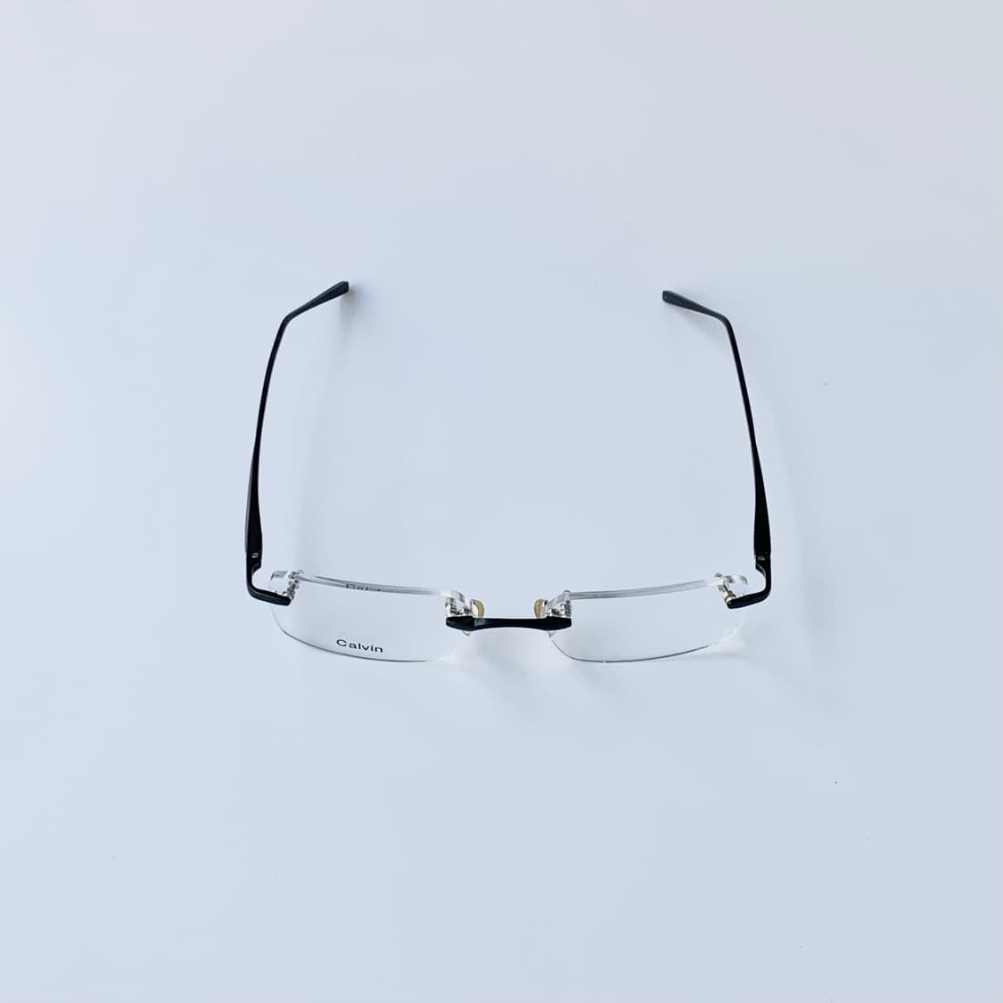 801 데드스탁 픽키 블랙 무테 사각 스퀘어 경량 빈티지안경 상품이미지2