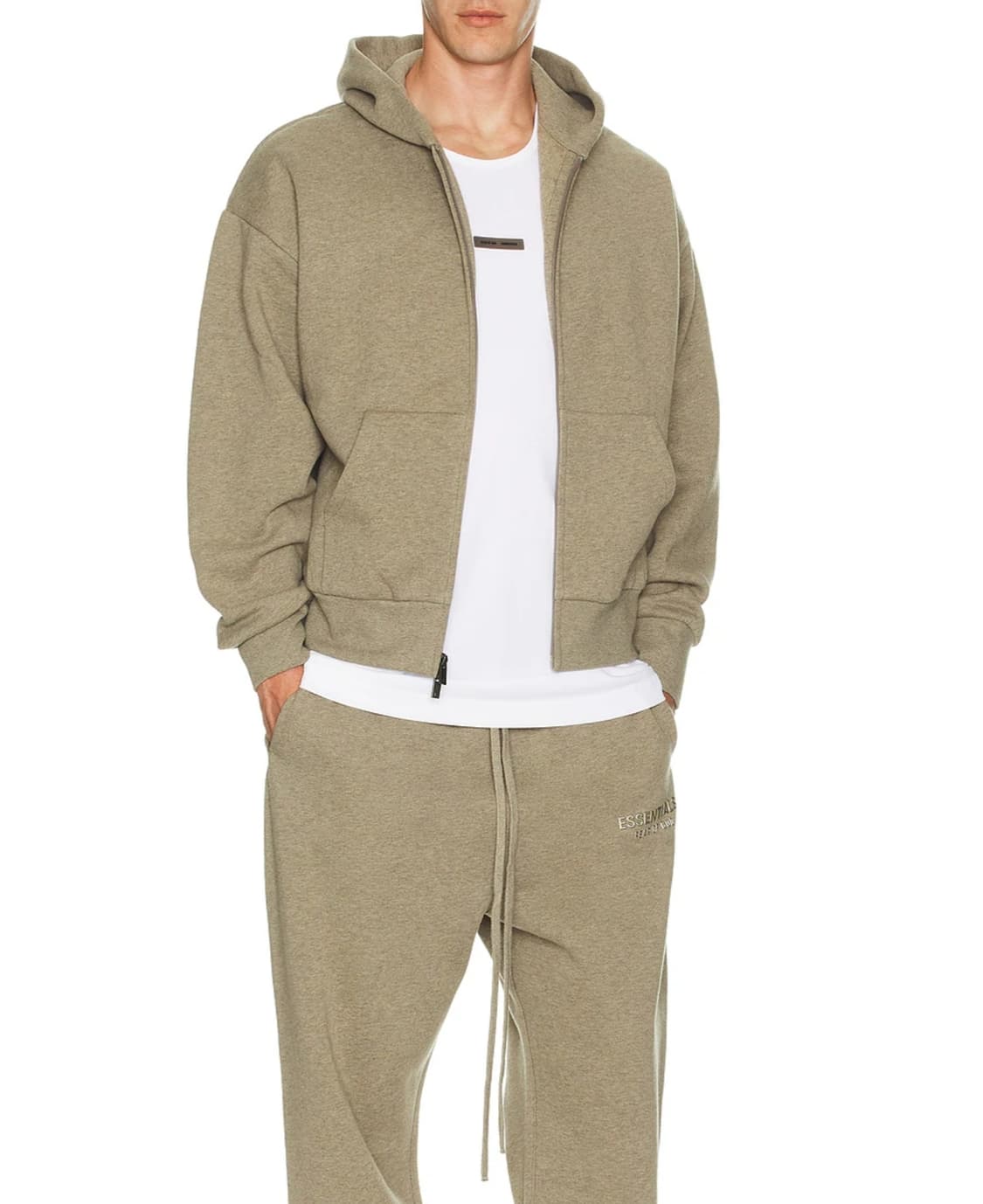 피어오브갓 에센셜 후드 집업 카키베이지(L/미사용) 상품이미지5