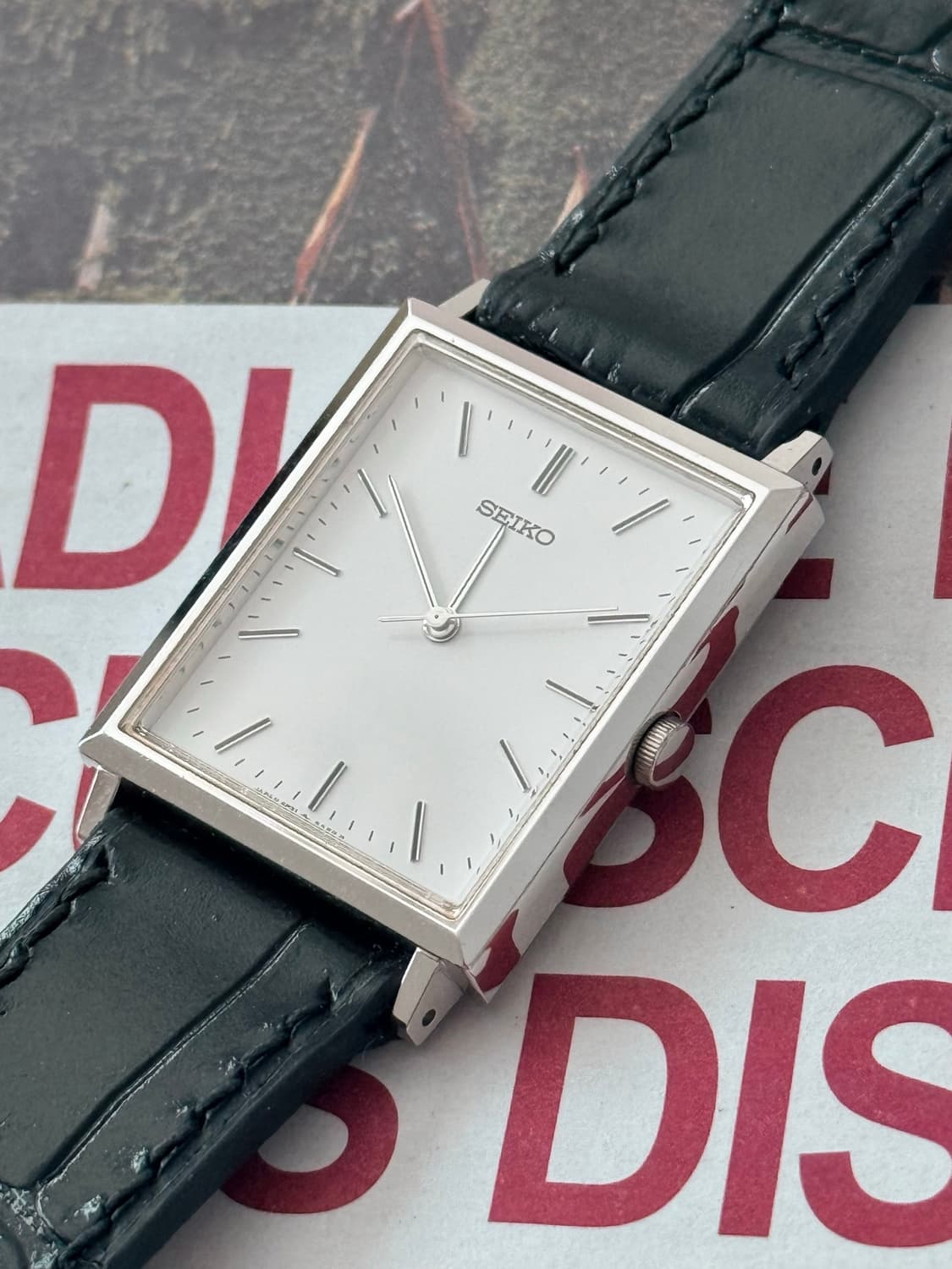 Seiko 세이코 쿼츠 스퀘어 탱크 1990 상품이미지4