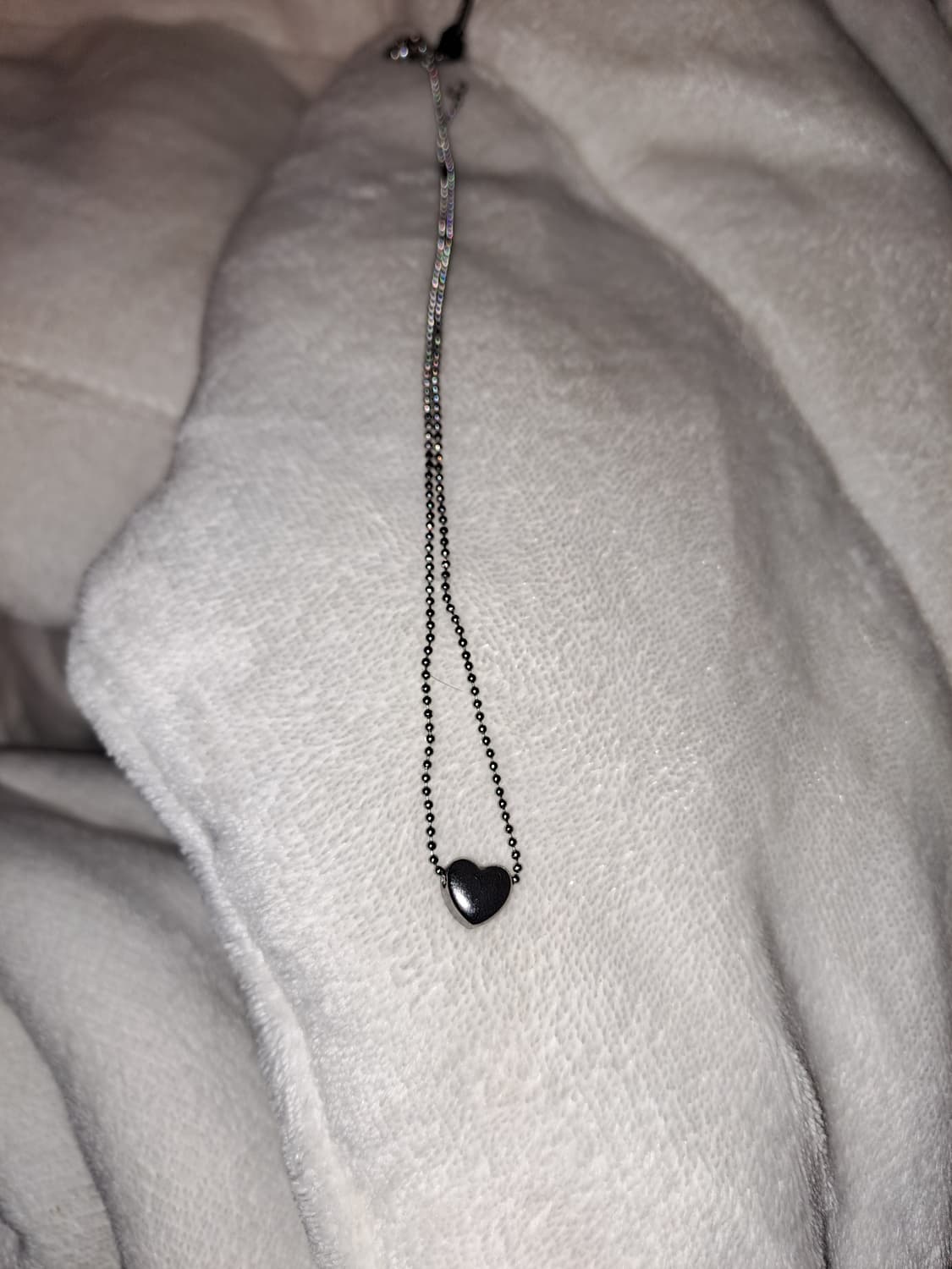 하트 블랙 볼체인 목걸이 상품이미지1