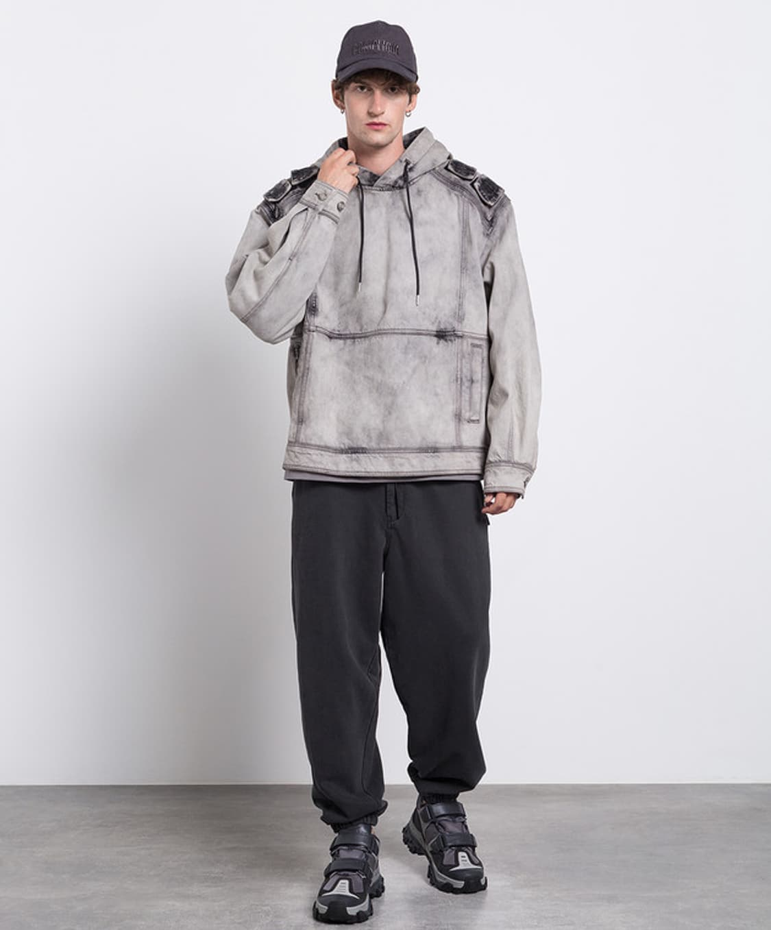 준지 데님 디테일 코만도 후드 상품이미지2