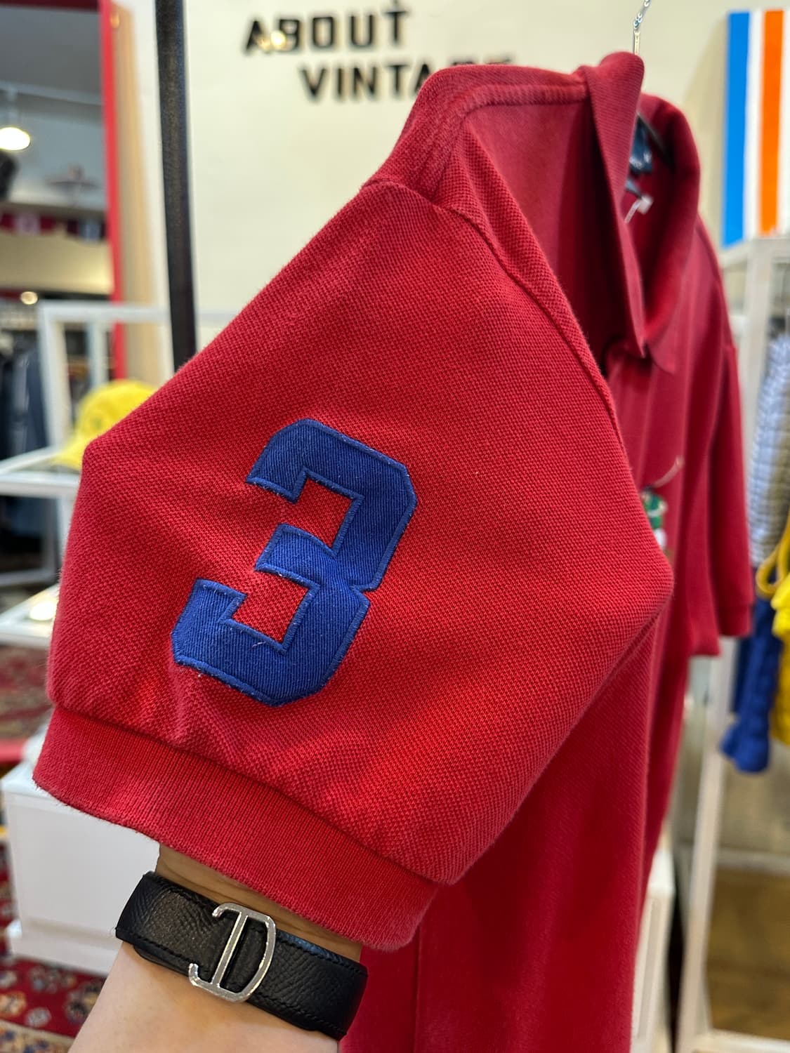 폴로 랄프로렌 빅포니 로고 반팔 카라티 레드 상품이미지3