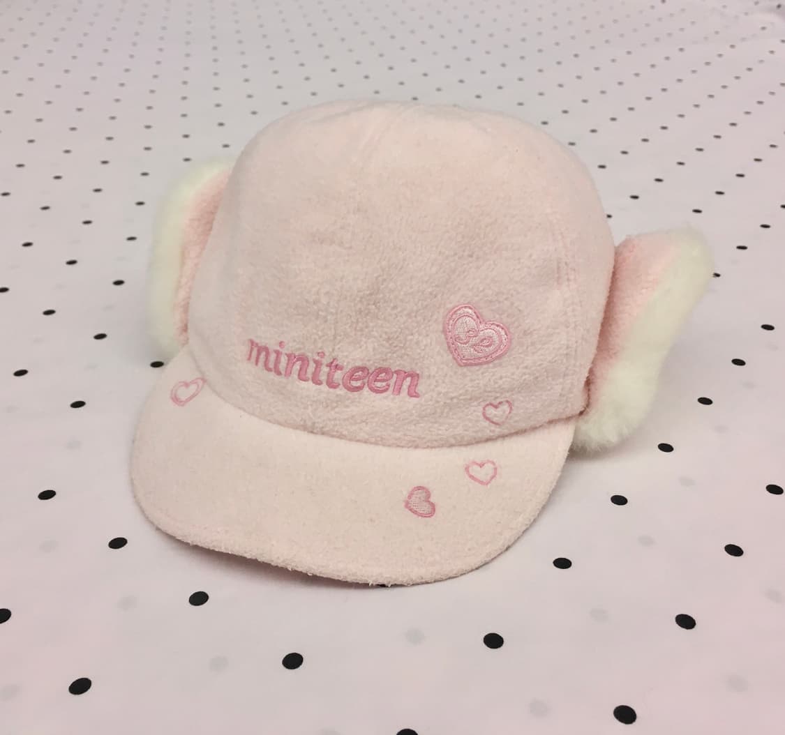 연핑크 퍼 귀도리 캡 모자 트루퍼햇 히메갸루 조지후쿠 상품이미지1