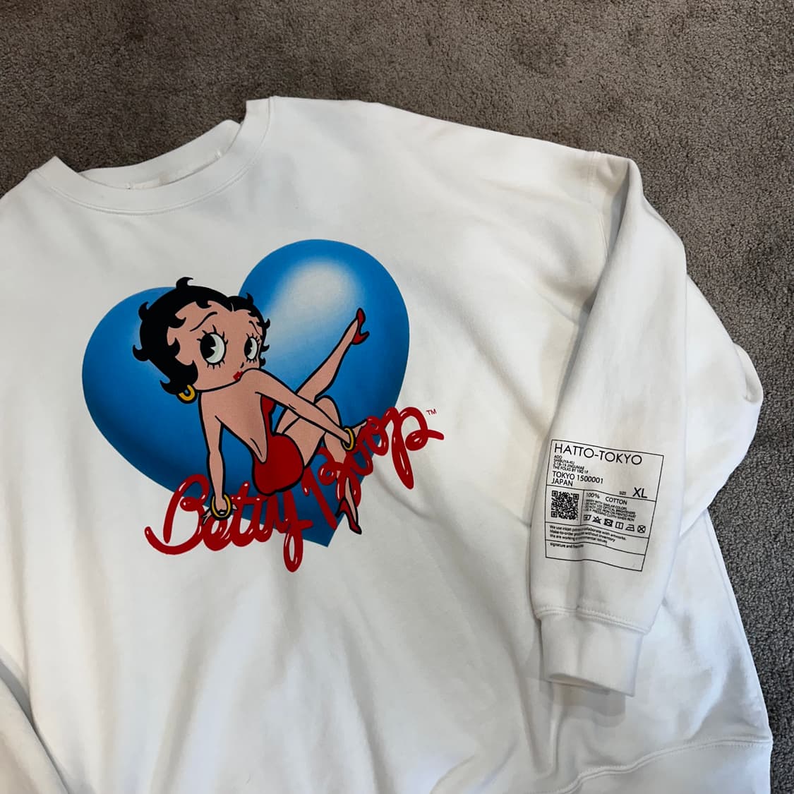 베티붑 프린팅 오버사이즈 스웻셔츠XL 상품이미지4